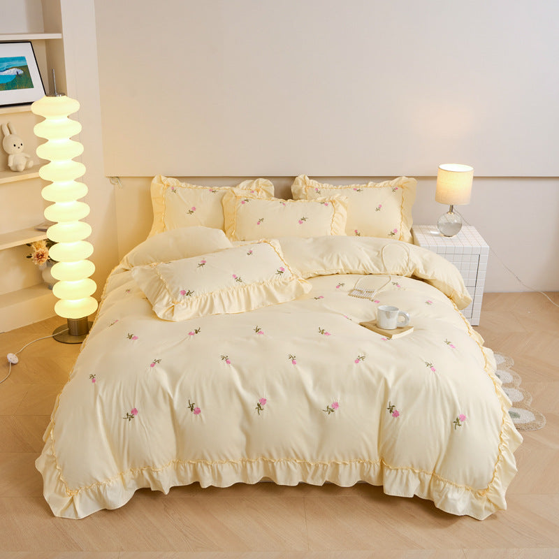 Four-Piece Bedding Set for Dorms and Home - Multiple Sizes & Patterns