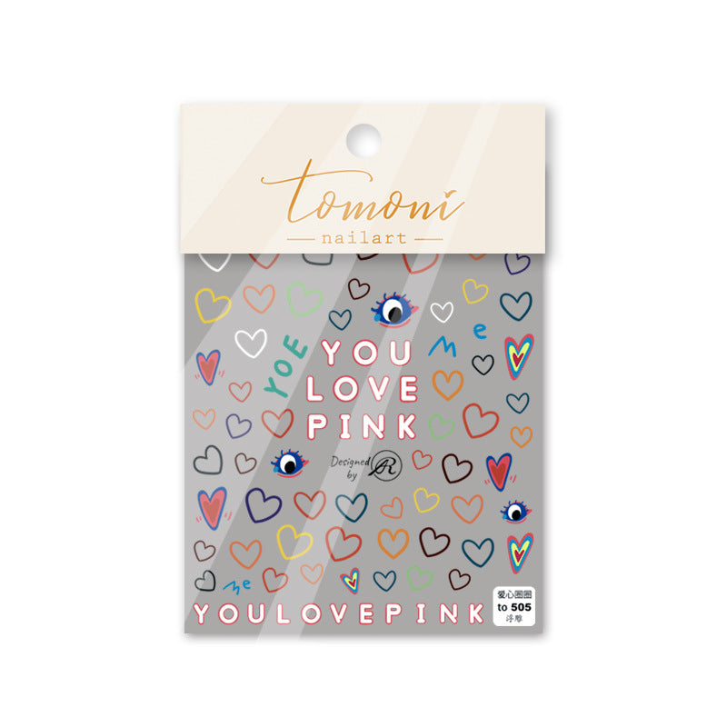 Nail Sticker Japanese Adhesive Nail Art Decals - Transparent, Relief Styles