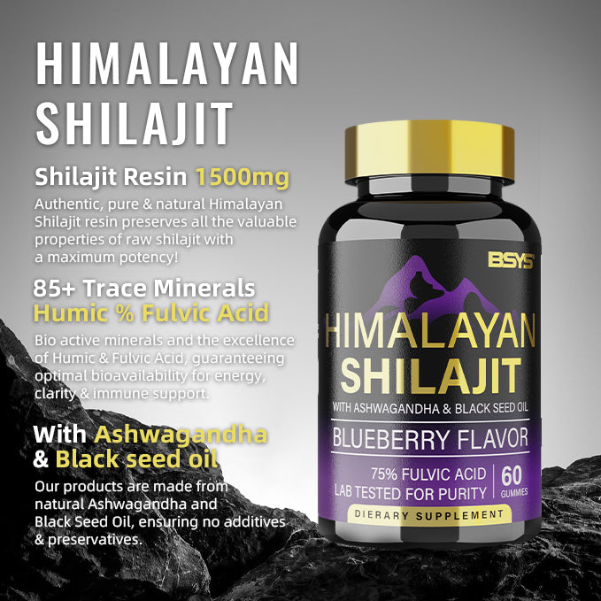 Shilajit Gummies - 60 Count Natural Energy Supplement