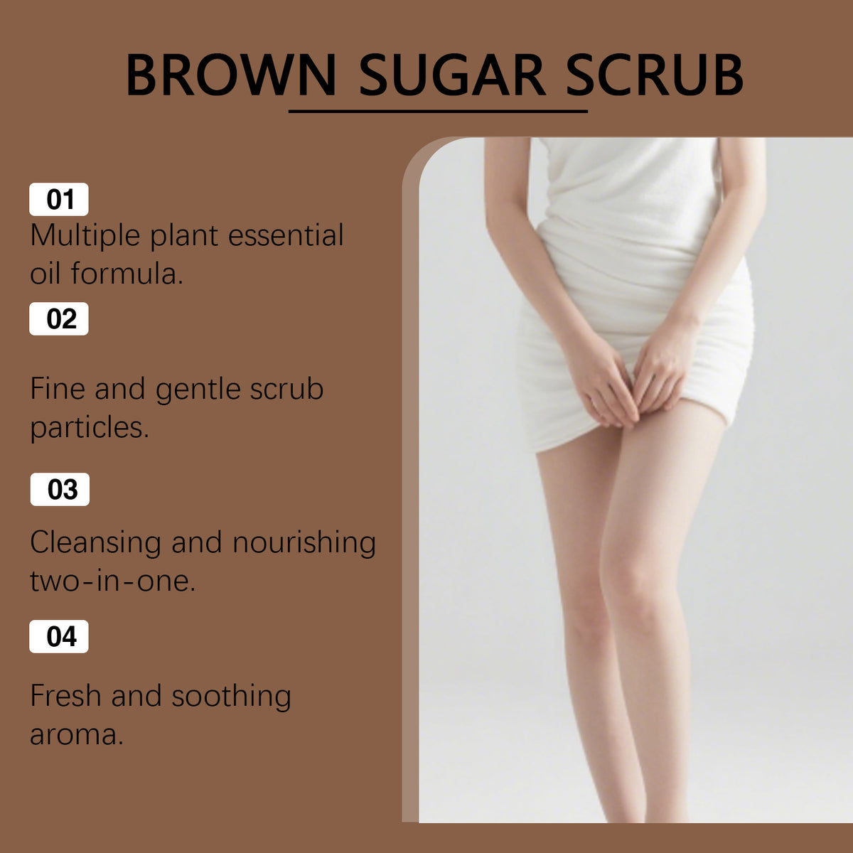 Brown Sugar Body Scrub Cream - Gentle Exfoliating