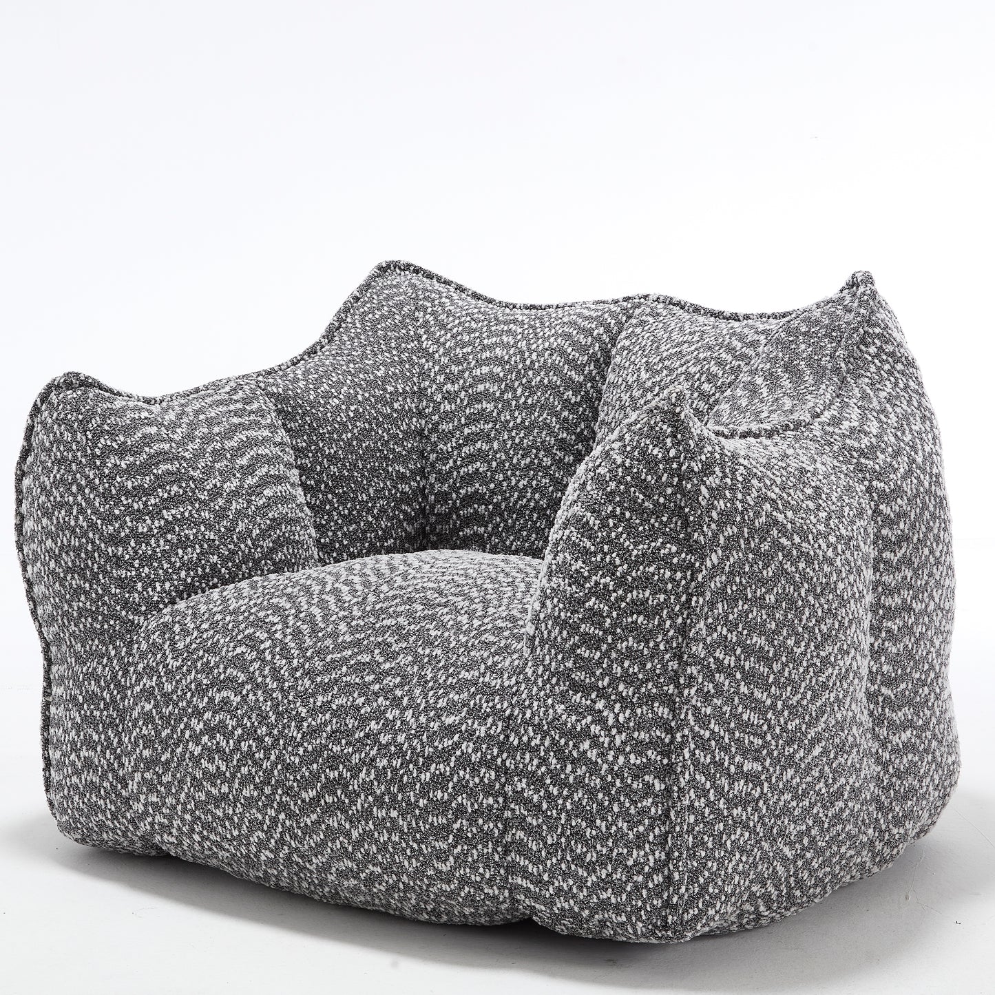 Comfortable Grey Bean Bag Sofa Chair for Living Rooms