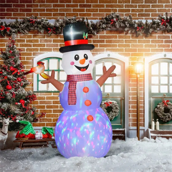 Inflatable Christmas Snowman with LED Lights - 65"