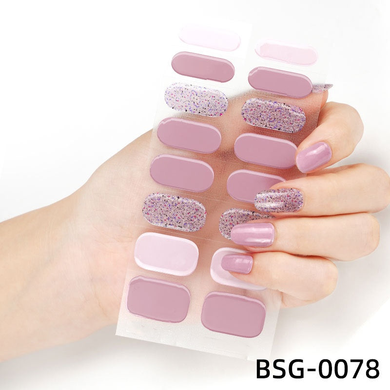 Semi-Cured Nail Stickers - 3D UV Gel Nail Art Set