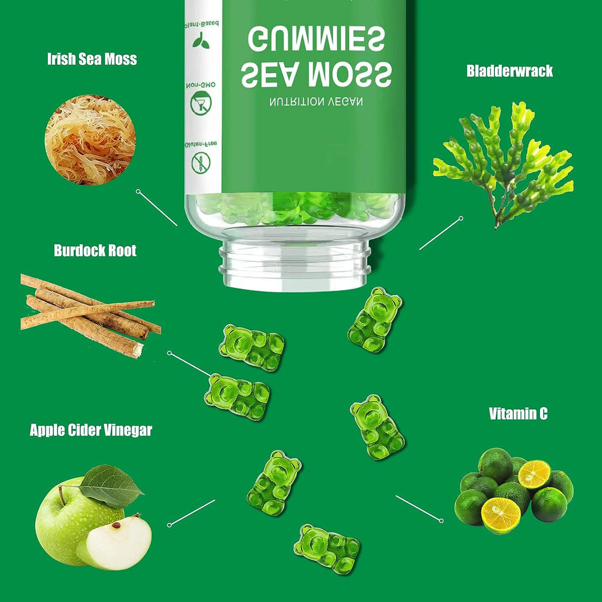 Seaweed Jelly Soft Candy - 60 Tablets