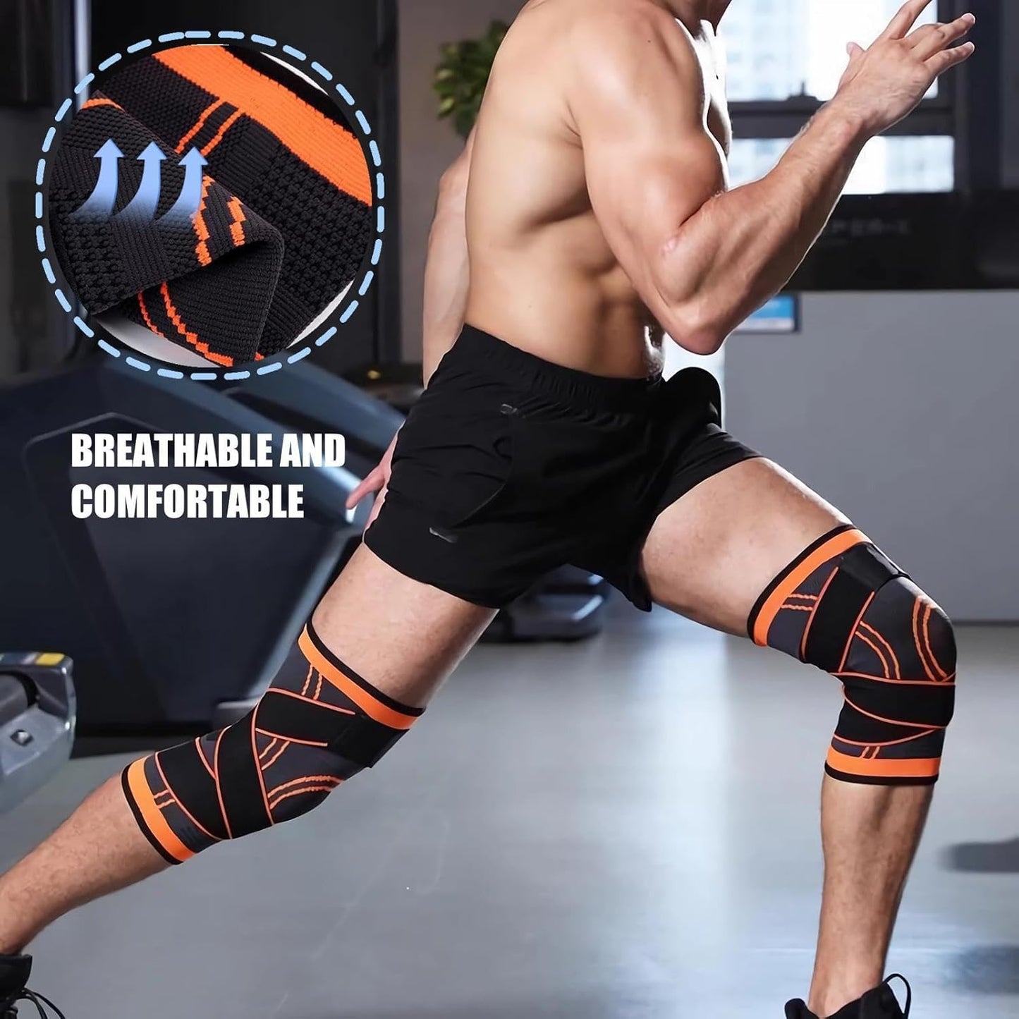 Adjustable Knee Support Wrap for Meniscus Protection - Compression Straps