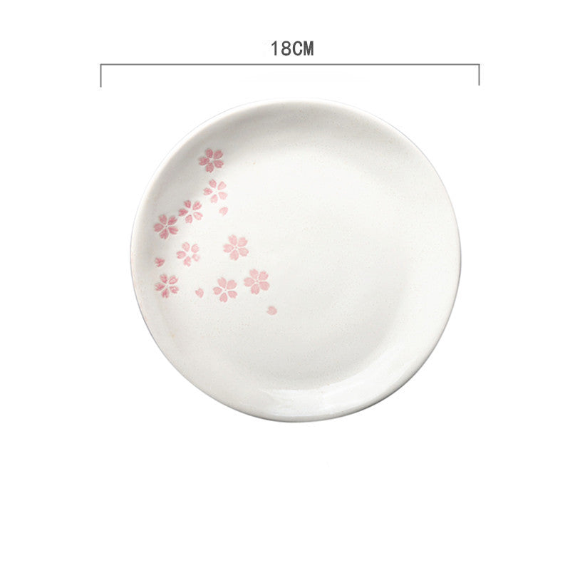 Ceramic Hand-Painted Western Style Breakfast Plate 8 Inch Microwave Safe