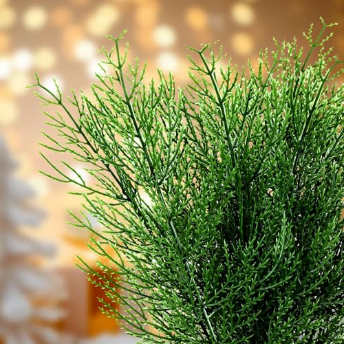 60 Pieces Artificial Pine Branches for Christmas Decoration