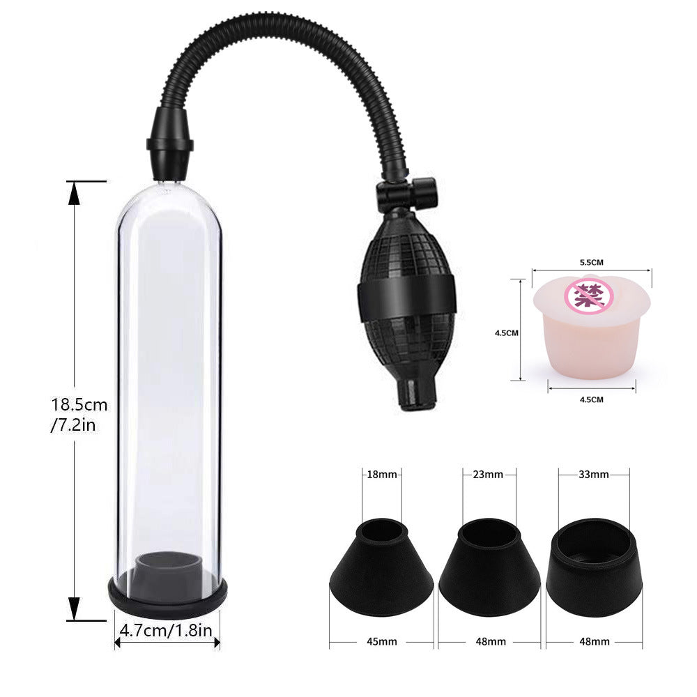 Men's Negative Pressure Penis Booster Exercise Device - Silicone Home Use