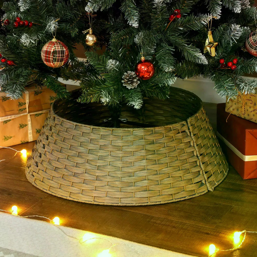 Christmas Tree Collar - Hand-Woven Rustic Decor for Trees up to 106.3"