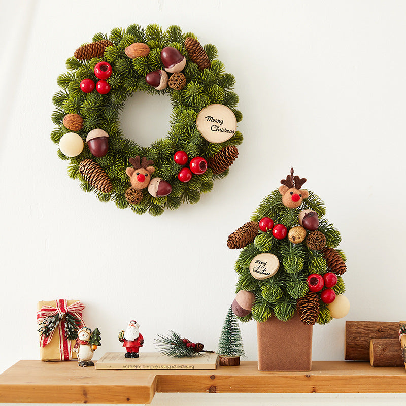 Christmas Wreath Cane Decorations for Holiday Home Decor