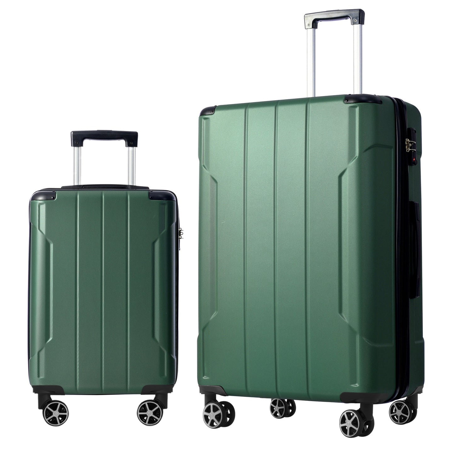 Expandable Hardshell ABS Luggage Set - 2 Piece with TSA Lock - Green