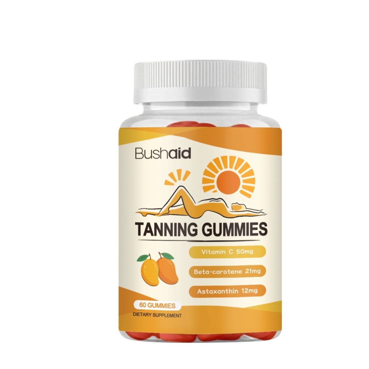 Health & Beauty Vitamin Gummies with White Caps - 60 Count