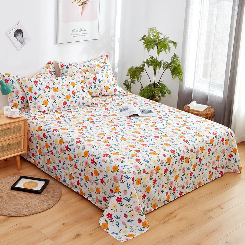 Cotton Printed Twill Bed Sheets - Multiple Sizes & Patterns Available