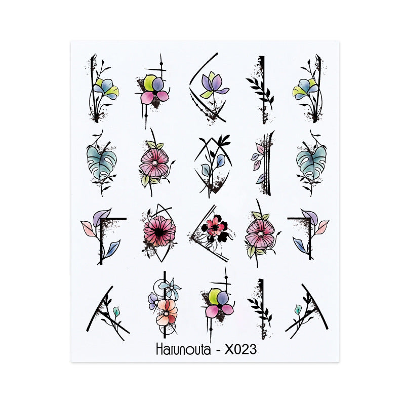 Nail Art Butterfly Sticker Flower Leaf Decal Kit - Assorted Formats