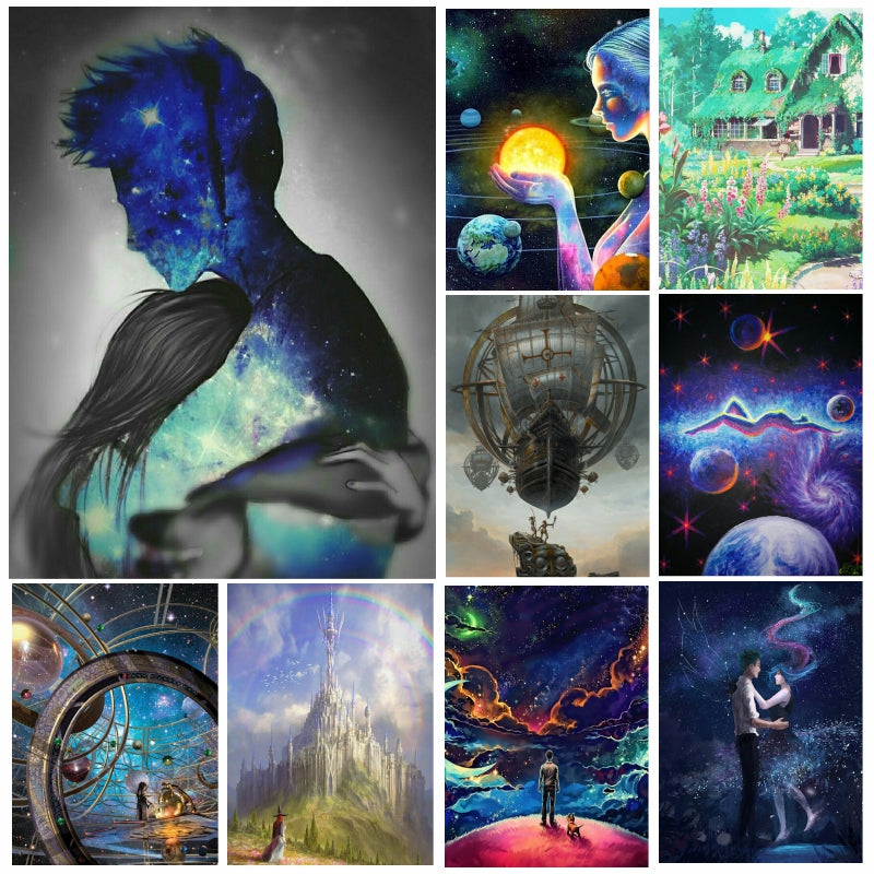 Starry Sky Diamond Painting Kit - Square or Round Canvas Art Set