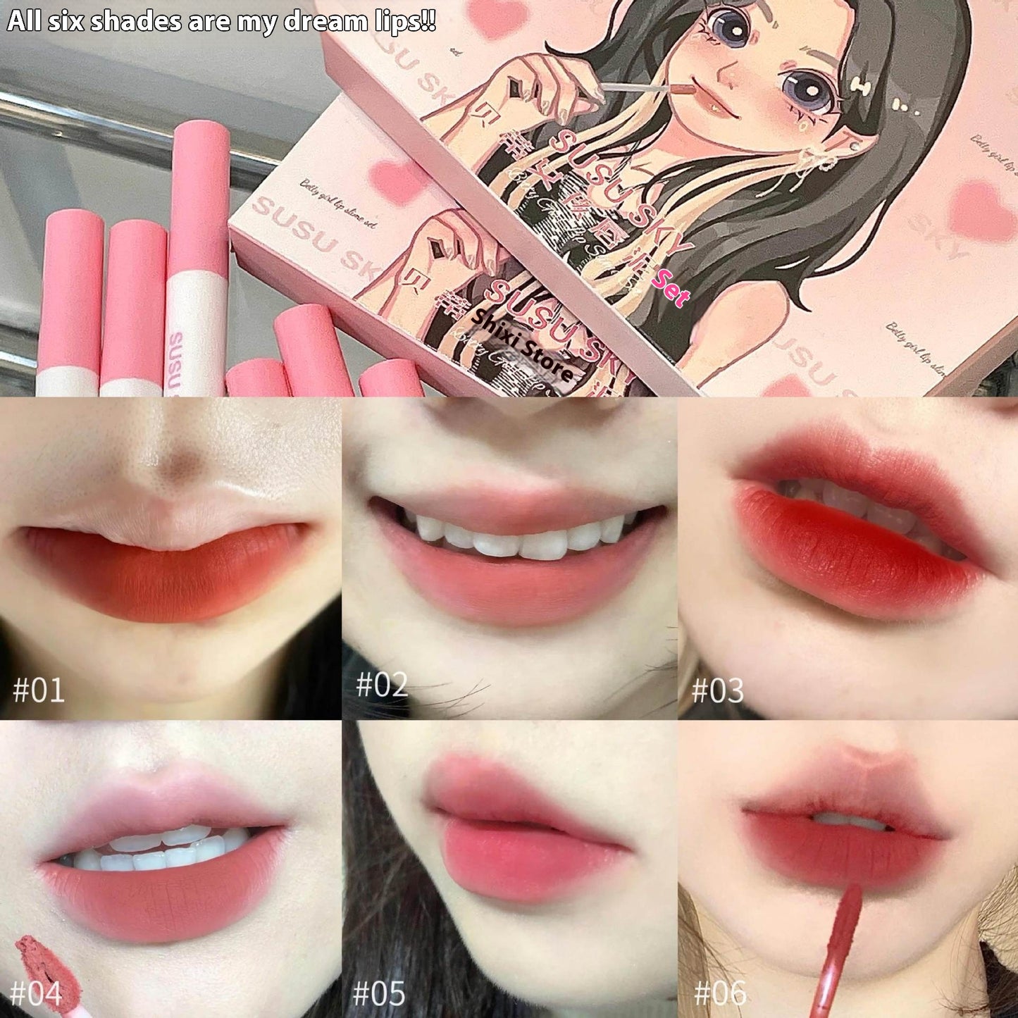 Long-Lasting Betty Girl Lip Mud Lipstick - Easy Color & Skin Tone Improvement
