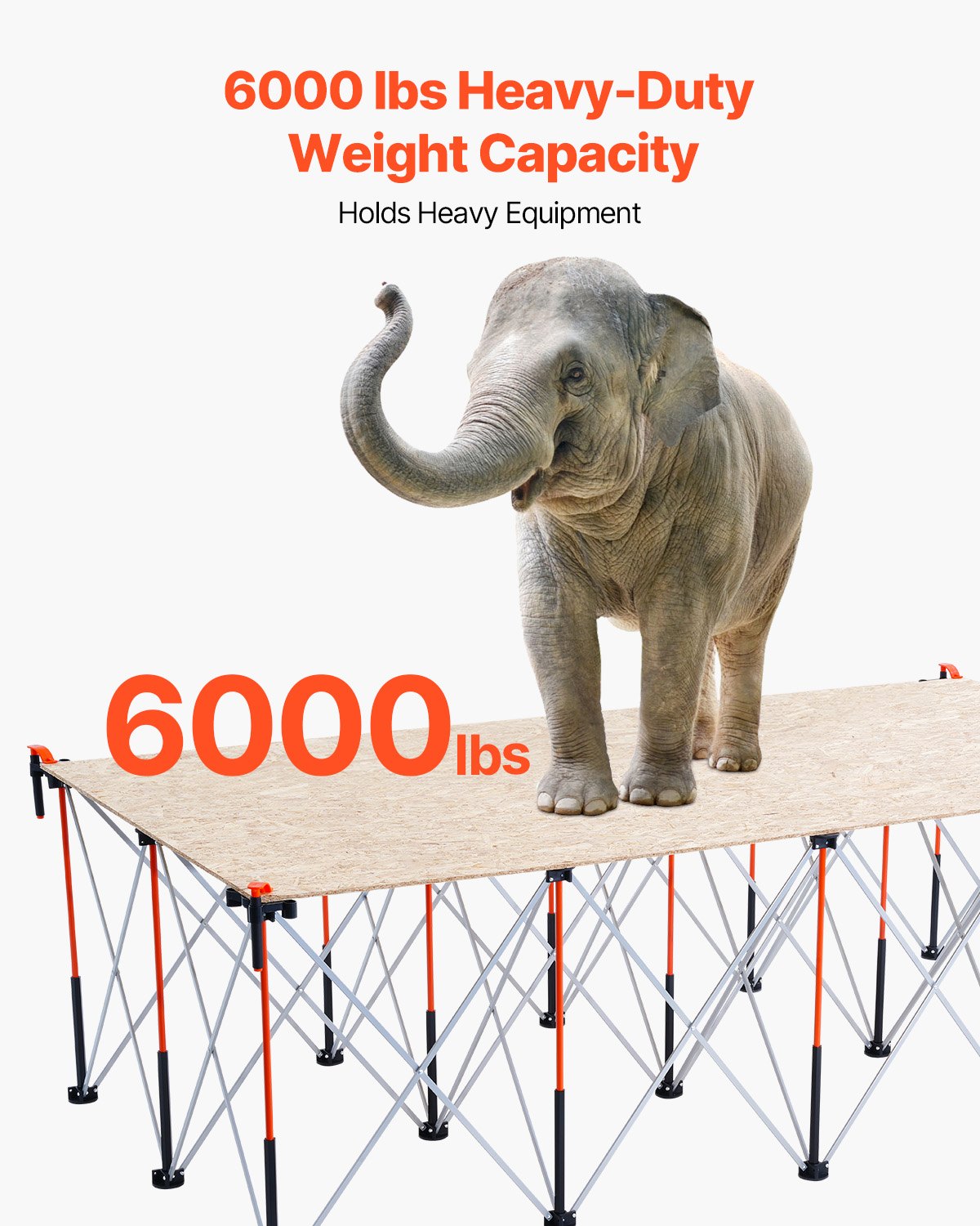 Portable Folding Work Stand 8.05x4.13ft 6000lbs Capacity Aluminum Support