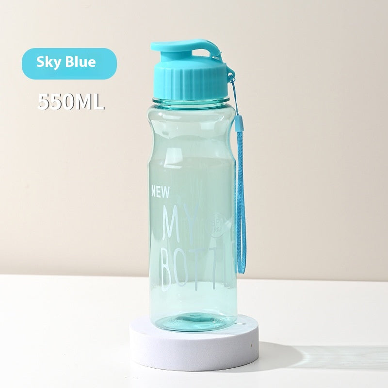 Portable Water Bottle 550ml with Lanyard Outdoor Sports Drinkware
