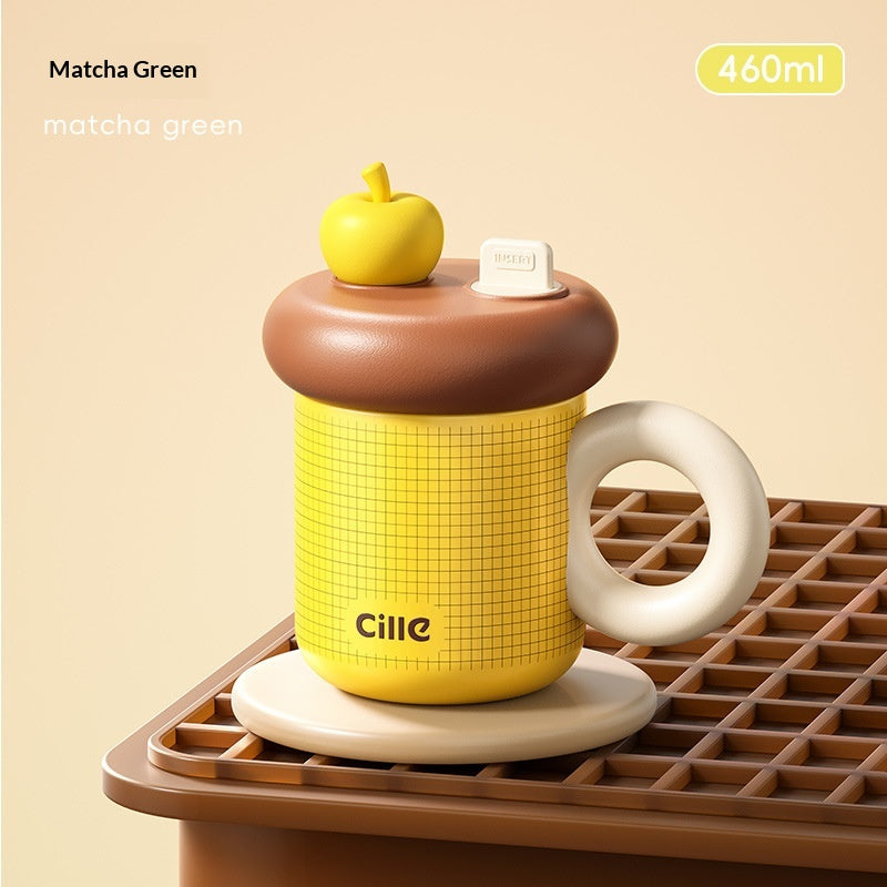 Girls Insulated Snow-Topped Mug with Straw - 460ml Varieties