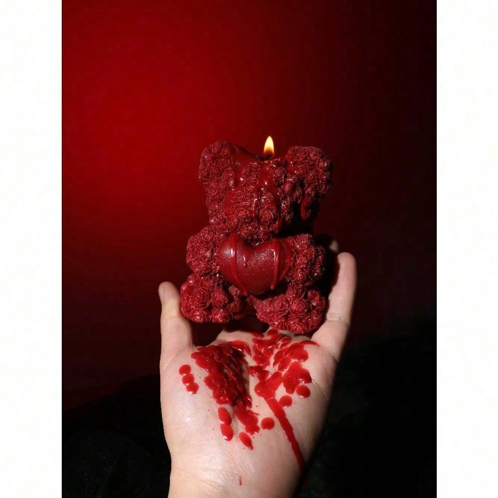 Artistic Sculpted Scented Candles - Handmade Rose-Shaped Decor