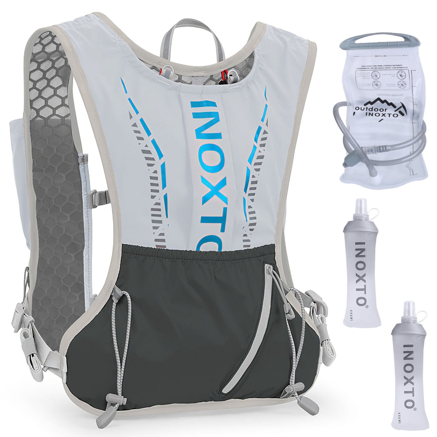 Hydration Vest Running Backpack with 1.5L Water Bladder - Adjustable Straps