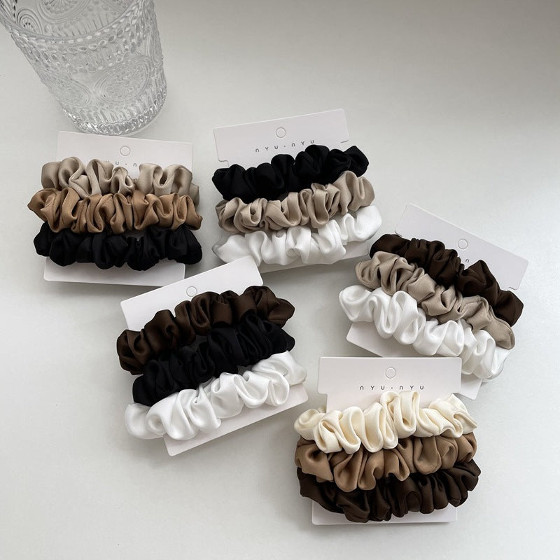 Silky Satin French Hair Ties Set - Elegant Hair Accessories