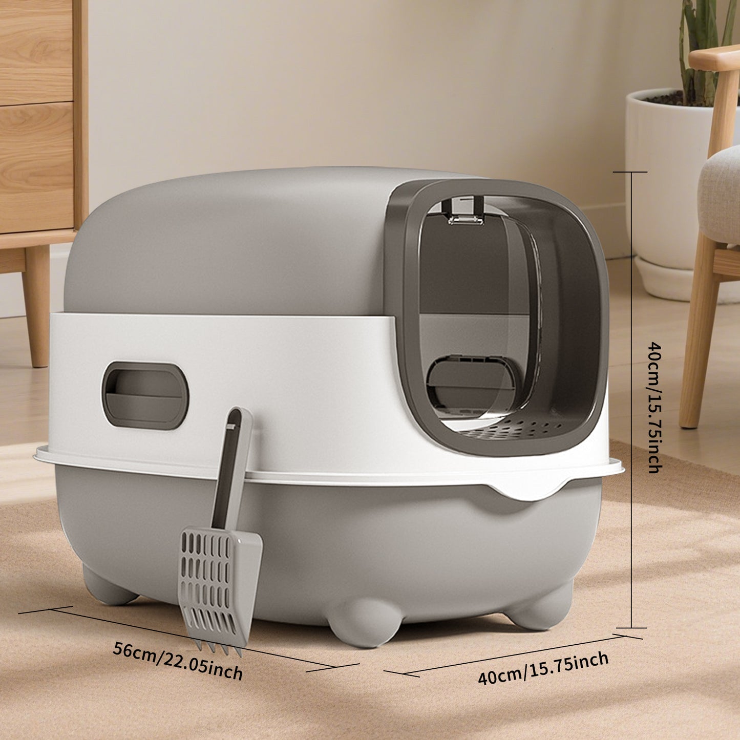 Self Pickup Cat Litter Box - E-Model Pet Furniture for Cats