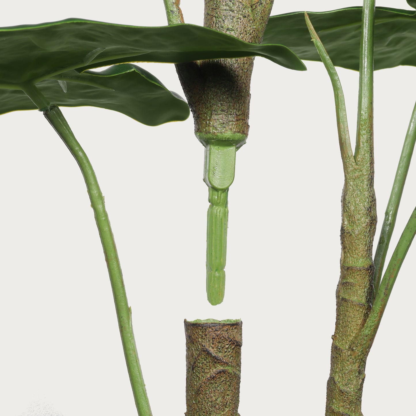 30'' Artificial Alocasia Leaf Plant with White Pot - 2pc Set