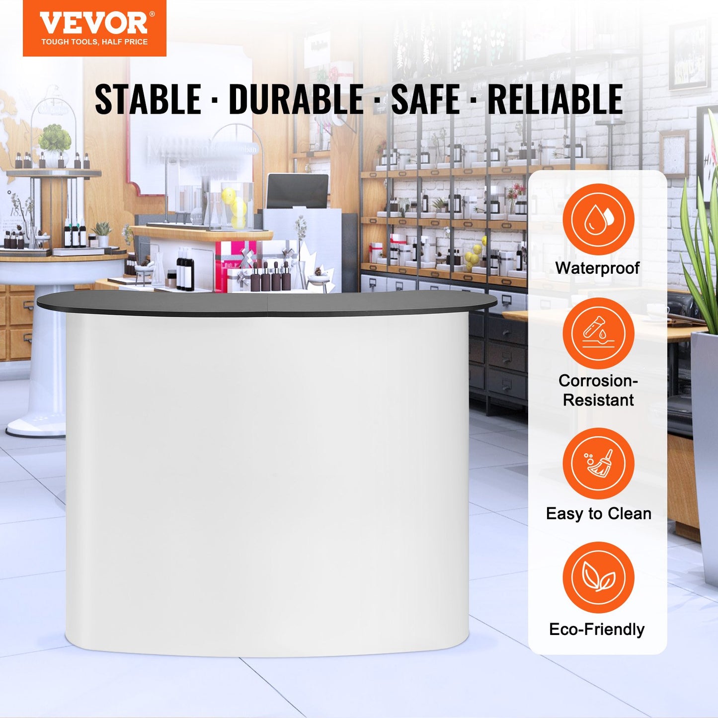 Portable Tradeshow Podium Table with Storage - 51.18" x 18.31"