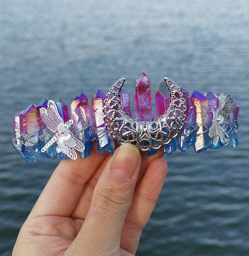 Handmade Dragonfly Hairband for Bridal and Special Occasions - Moon Crown Accessory