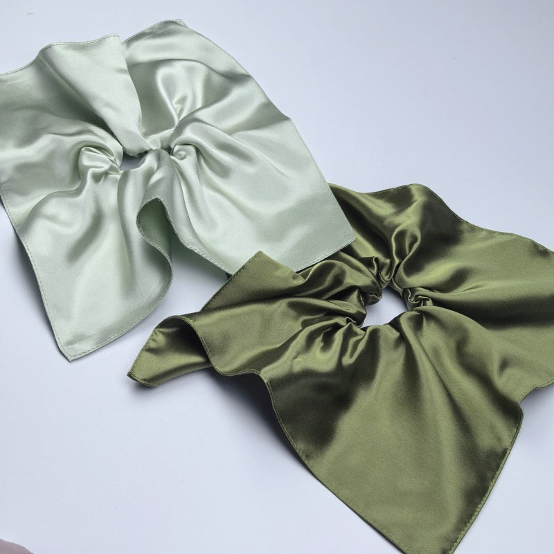 Silk Square Scarf Hair Tie - 22mm Glossy, Multiple Colors