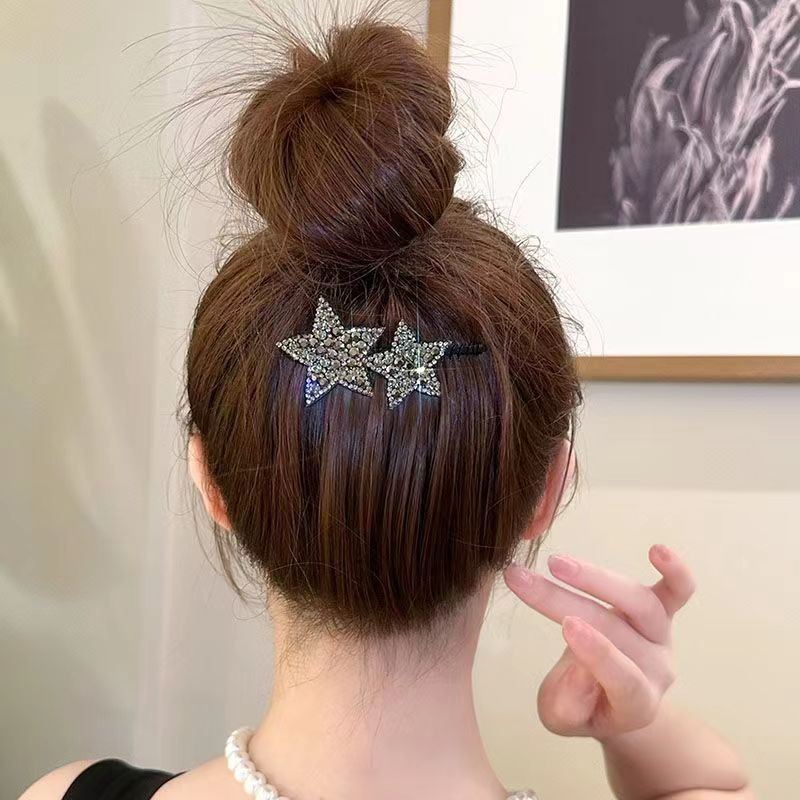 Star Hair Accessories Rhinestone Five-Pointed Star Hair Clip for Women Girls