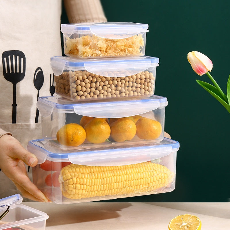 Vegetable and Egg Storage Box with Lid - Food Grade Plastic Refrigerator Organizer