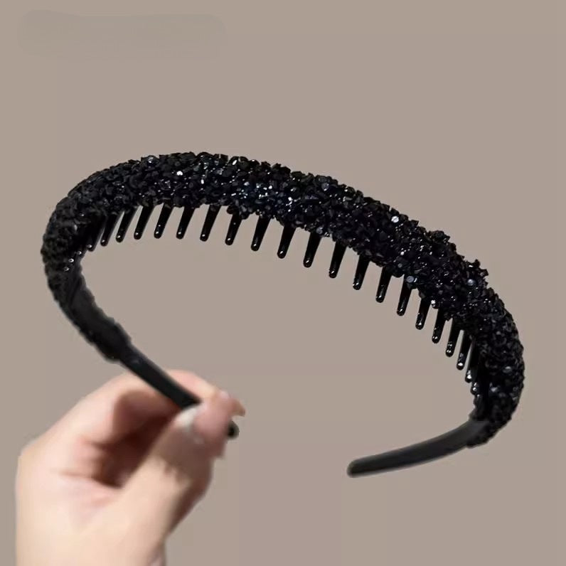 Non-Slip Tooth Headband - Decorative Rhinestone Hair Accessory for Women