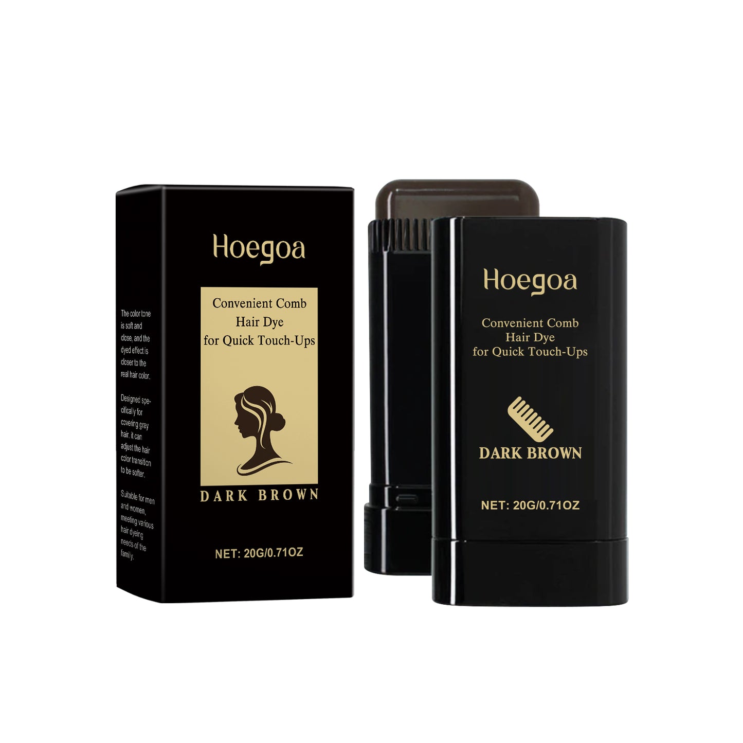 Temporary Hair Color Stick for Gray Root Touch Up - Gentle Pigmentation