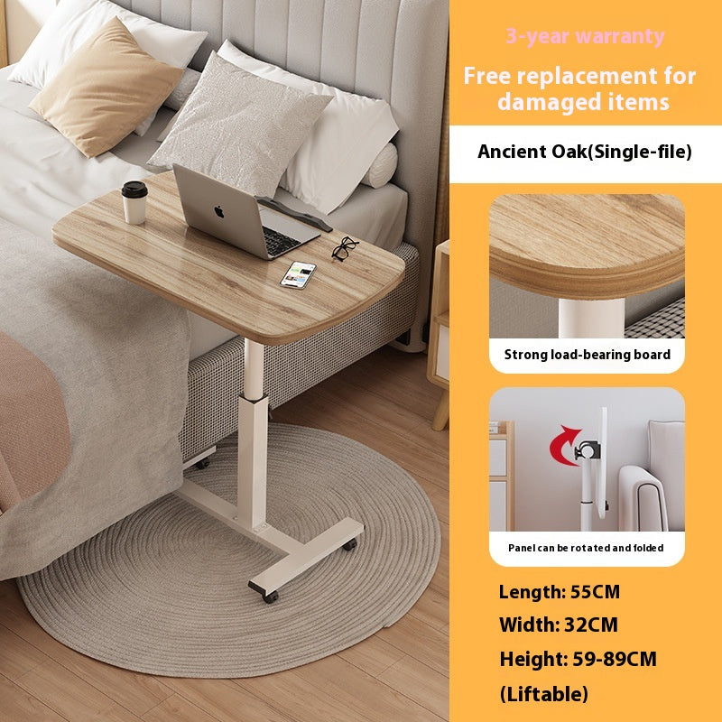 Adjustable Laptop Bedside Table - Portable, Rotating, Modern Design