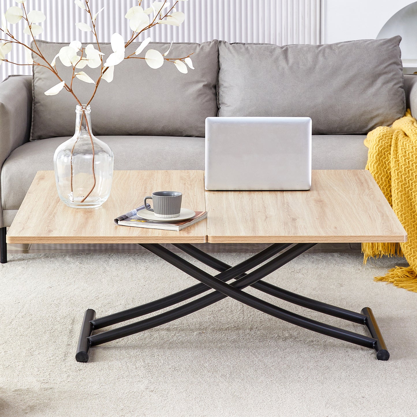 Modern Minimalist Multifunctional Lift Table With 0.8-inch MFC