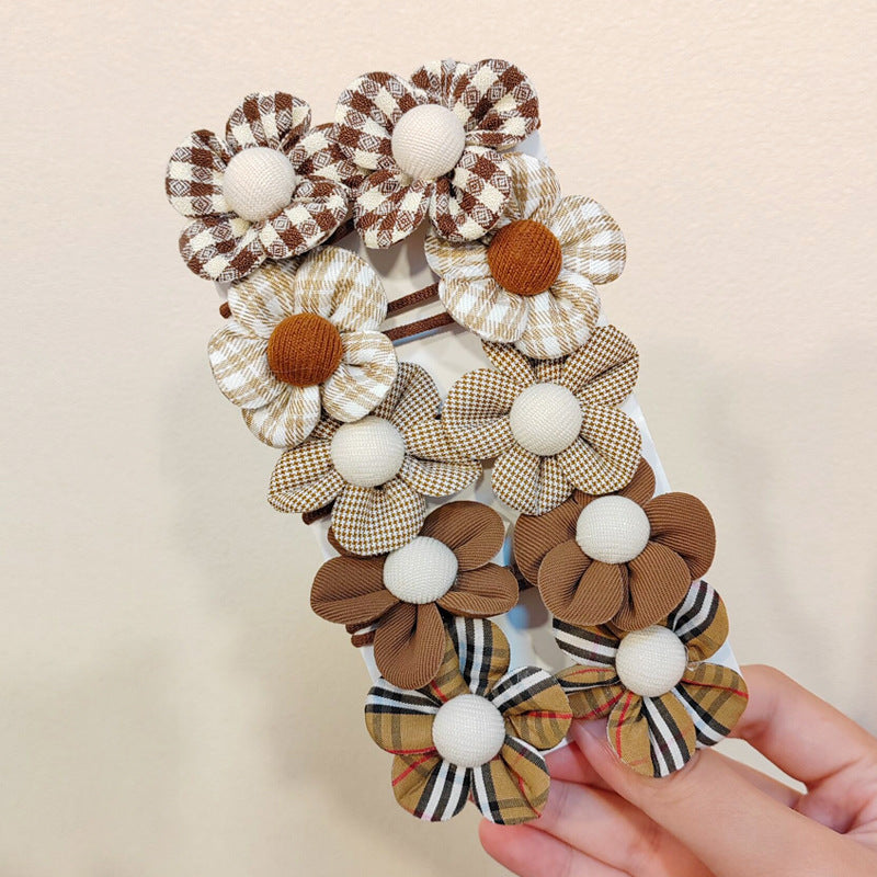 Soft Fabric Hair Ties Set For Girls - Ponytail & Bun Styling