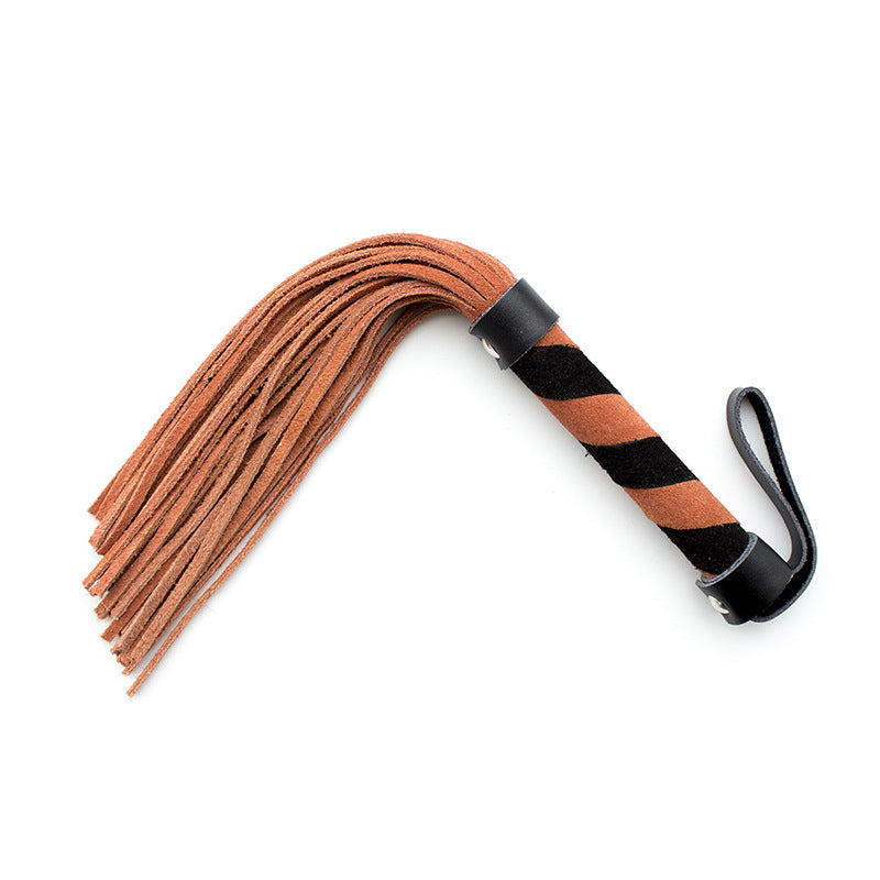 Leather Short Whip for Training and Couple Play - Small Genuine Leather BDSM Toy