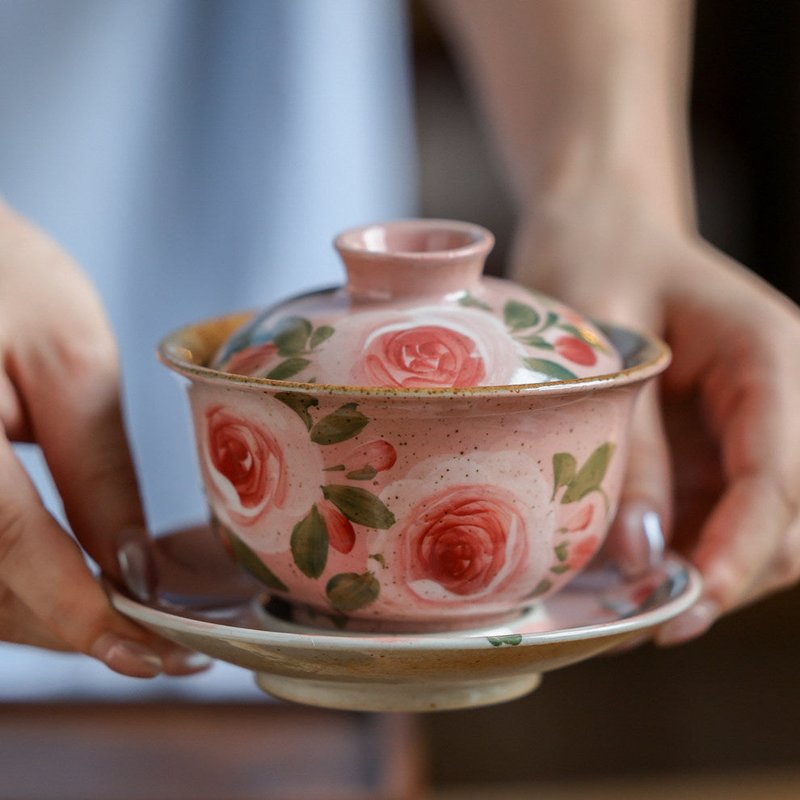 Ceramic Tea Set Handmade with Water Pitcher, Bowl & Cups – Kitchen Tableware