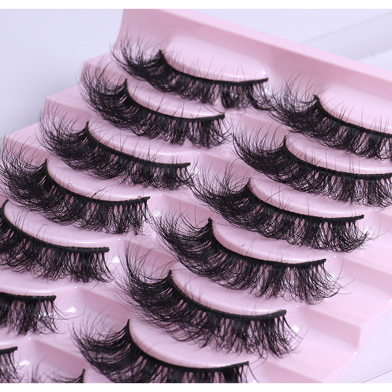 Natural Thick Curly False Eyelashes 10 Pairs Assorted Styles