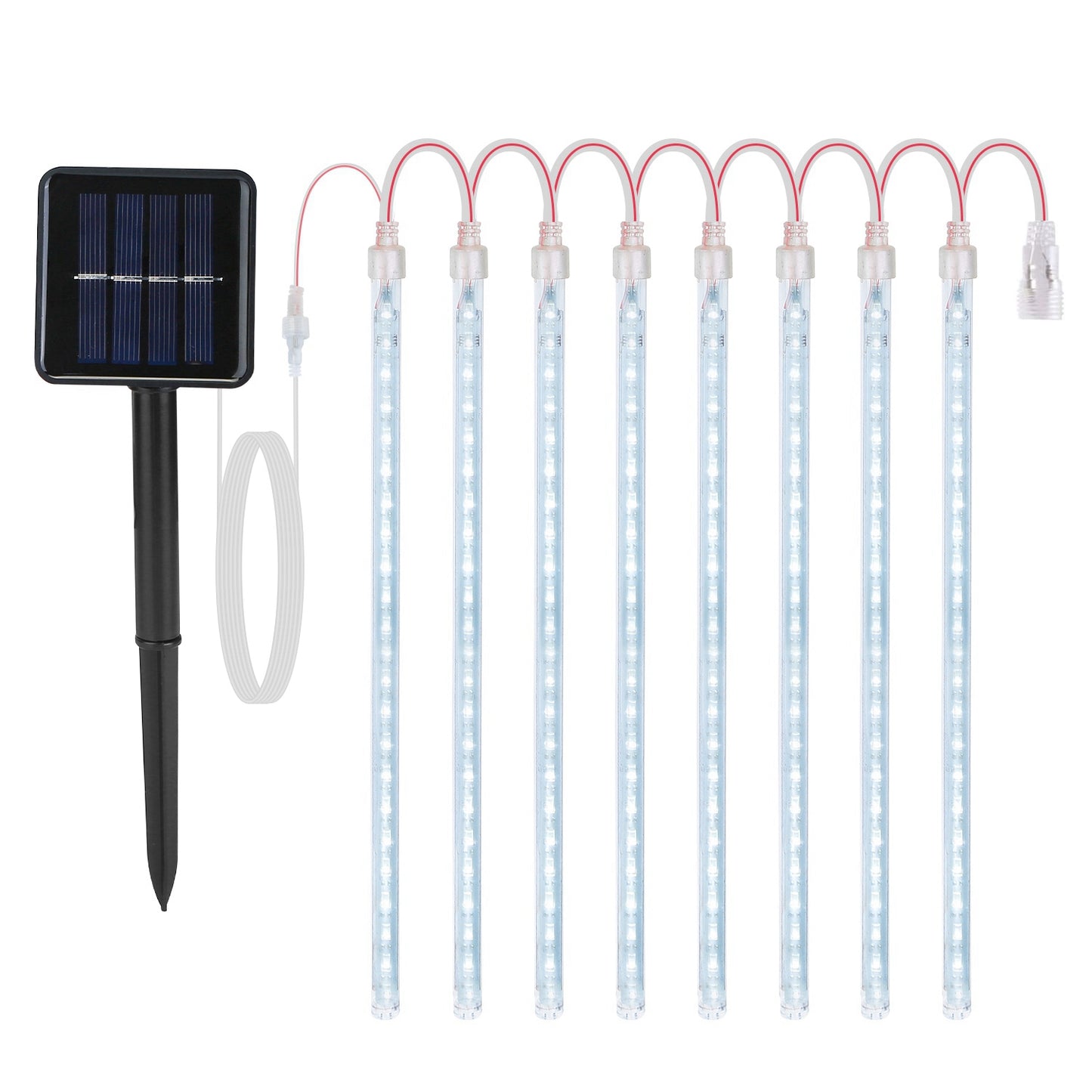 Solar Powered Meteor Shower String Lights - 9.84FT Decorative Raindrop Lights