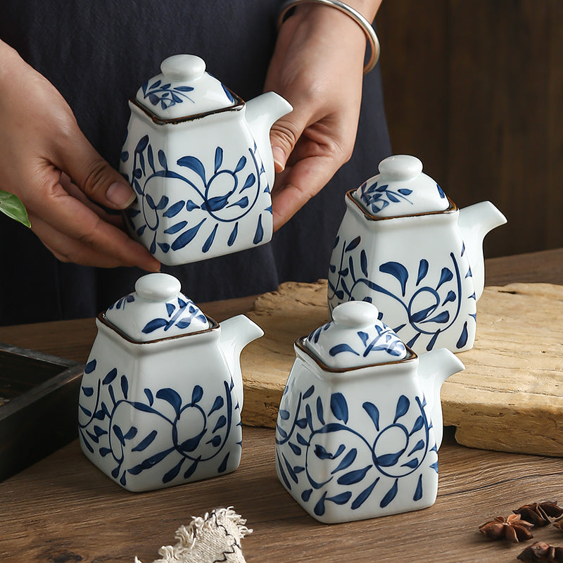 Ceramic Seasoning Bottles Set - Commercial Restaurant Kitchen Storage