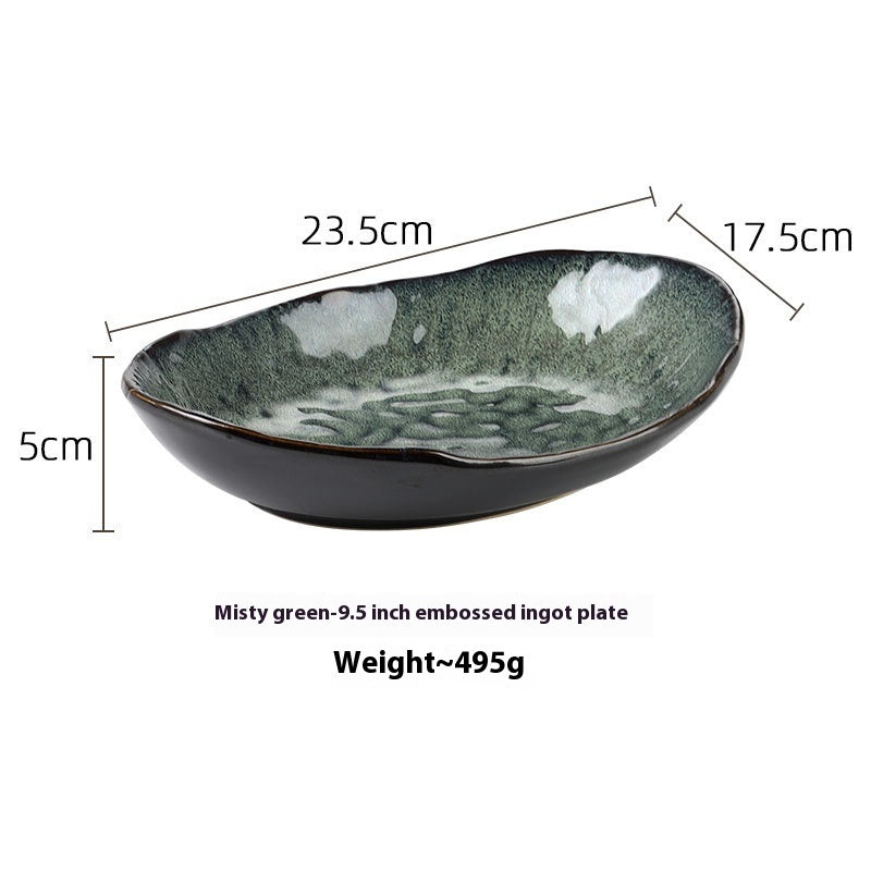 Kiln Baked Porcelain Dinner Plate Set - Salad & Fruit Serving Dish