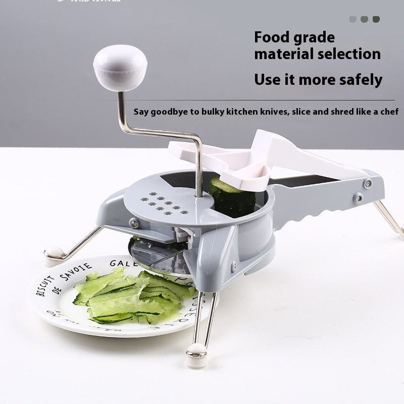 Multi-function Vegetable Chopper - Stainless Steel Kitchen Tool for Food Prep - Gray