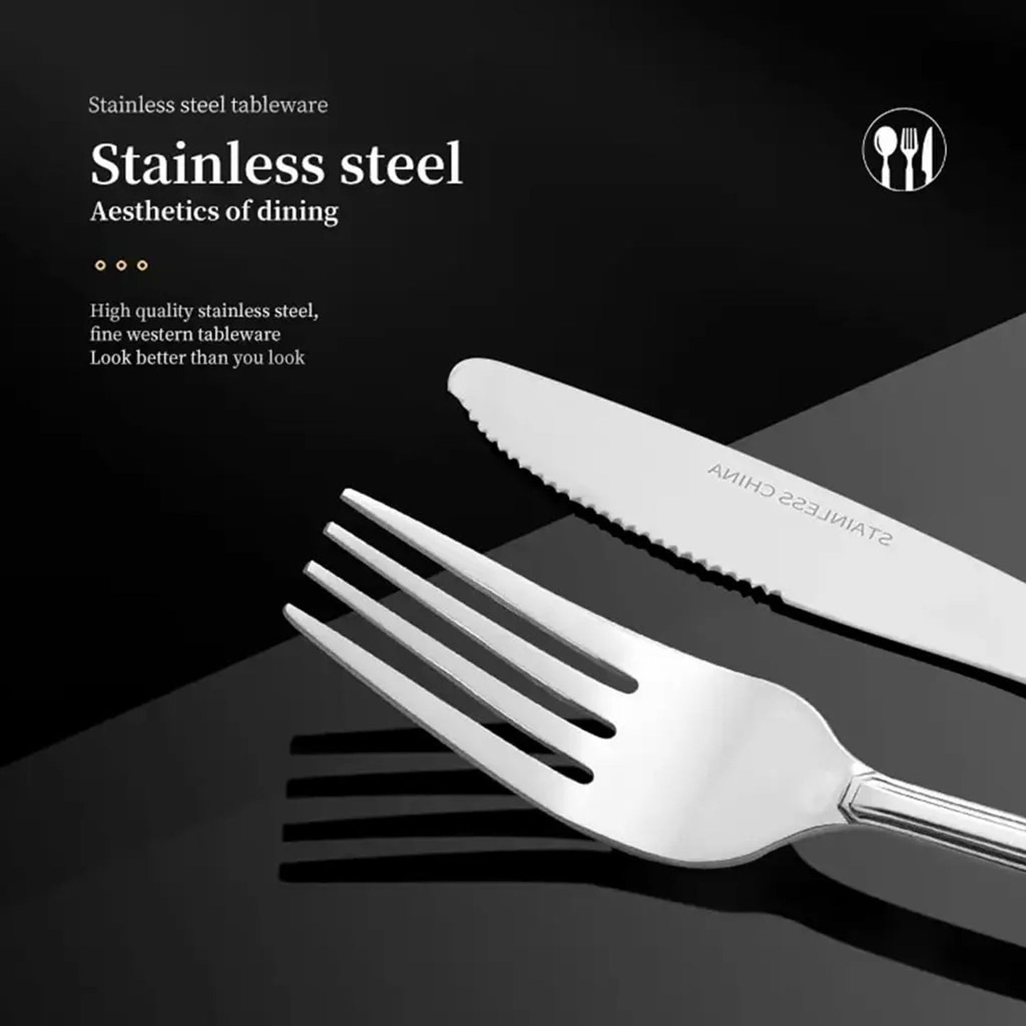 16-Piece Premium Stainless Steel Silverware Set for 4 - Elegant Utensils