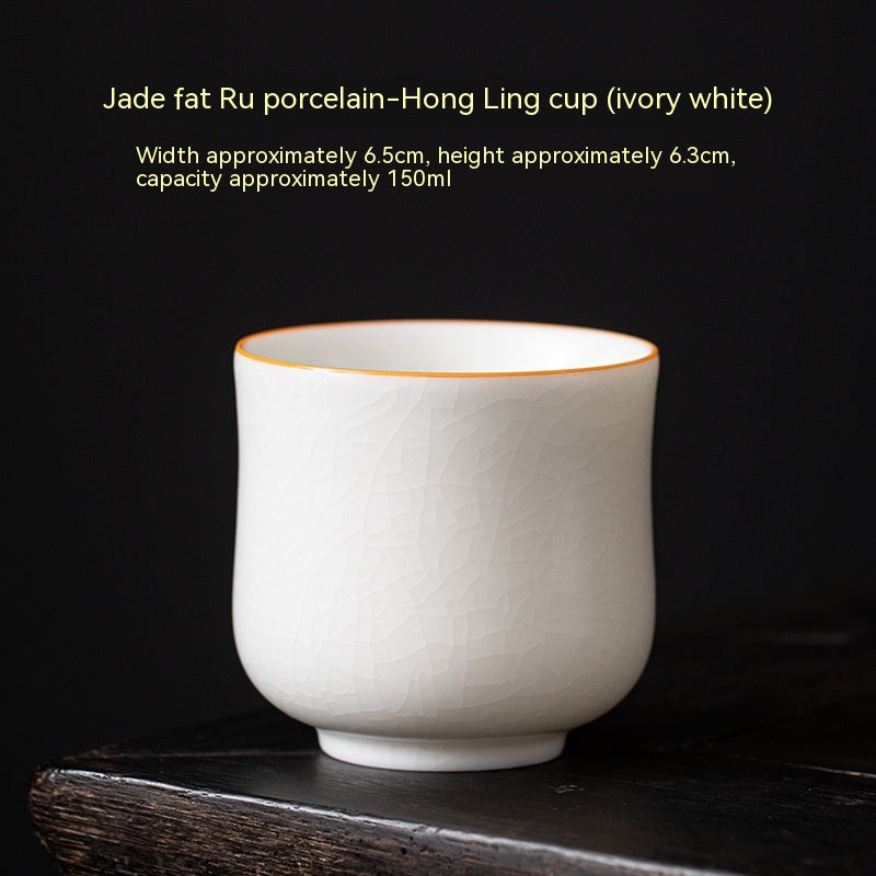 Colored Glaze Ceramic Teacup - Chinese Style Home Kitchen Barware