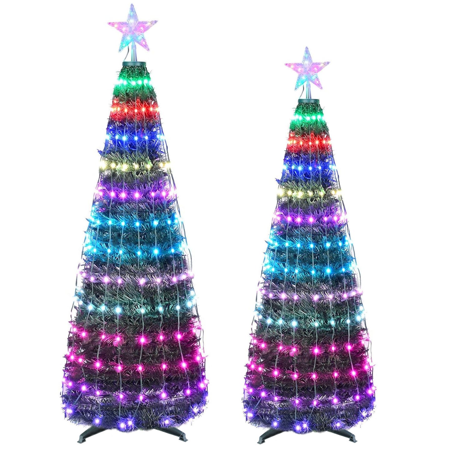 Collapsible Christmas Tree Lights with Remote Control - Multi-Color Options
