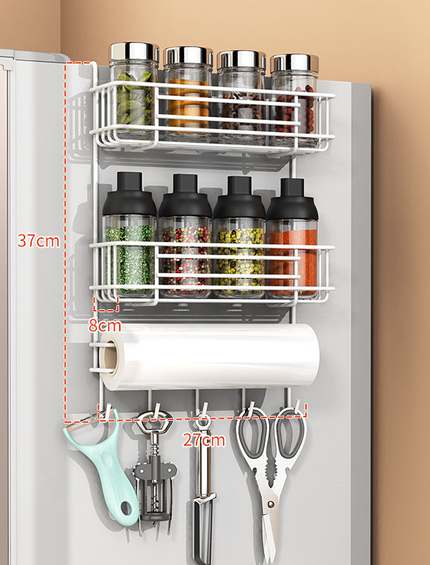Refrigerator Shelf Side Storage Organizer - Multiple Layers