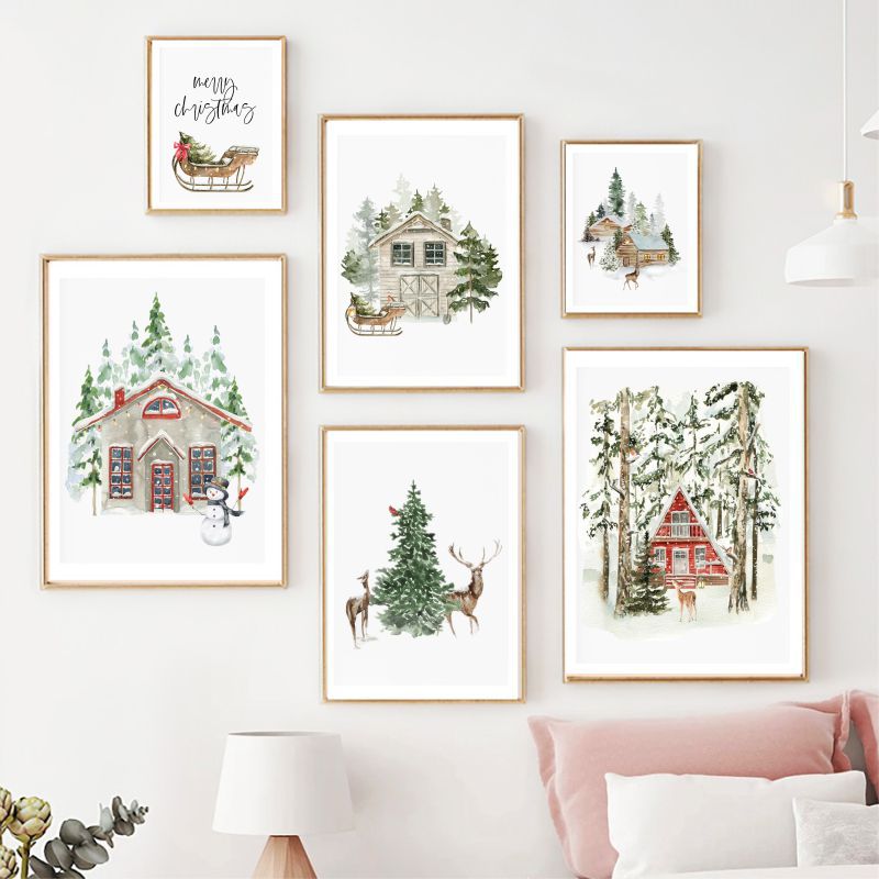 Christmas Holiday Decoration Canvas Poster - Multiple Sizes & Styles